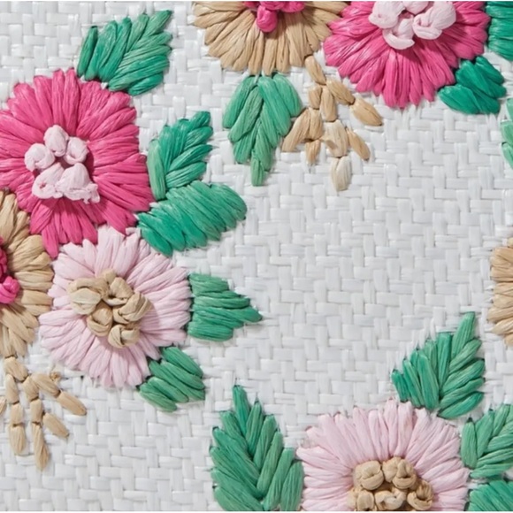 New! LELE SADOUGHI Embroidered Large Floral Pouch Clutch - Picture 8 of 13